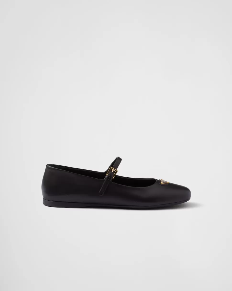 Outlet Prada Ballerinas Aus Nappa-leder Schwarz