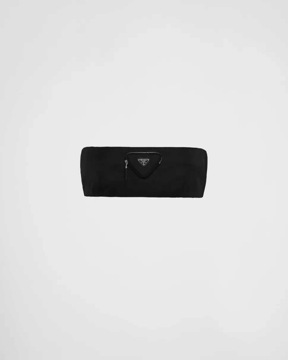 Sale Prada Bandeau-bh Aus Re-nylon Schwarz