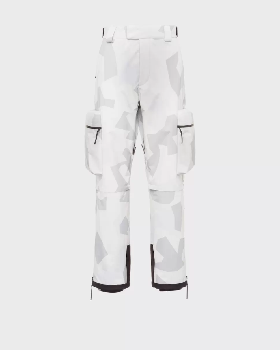 Cheap Prada Bedruckte Hose Aus Funktionsgewebe Marmorgrau