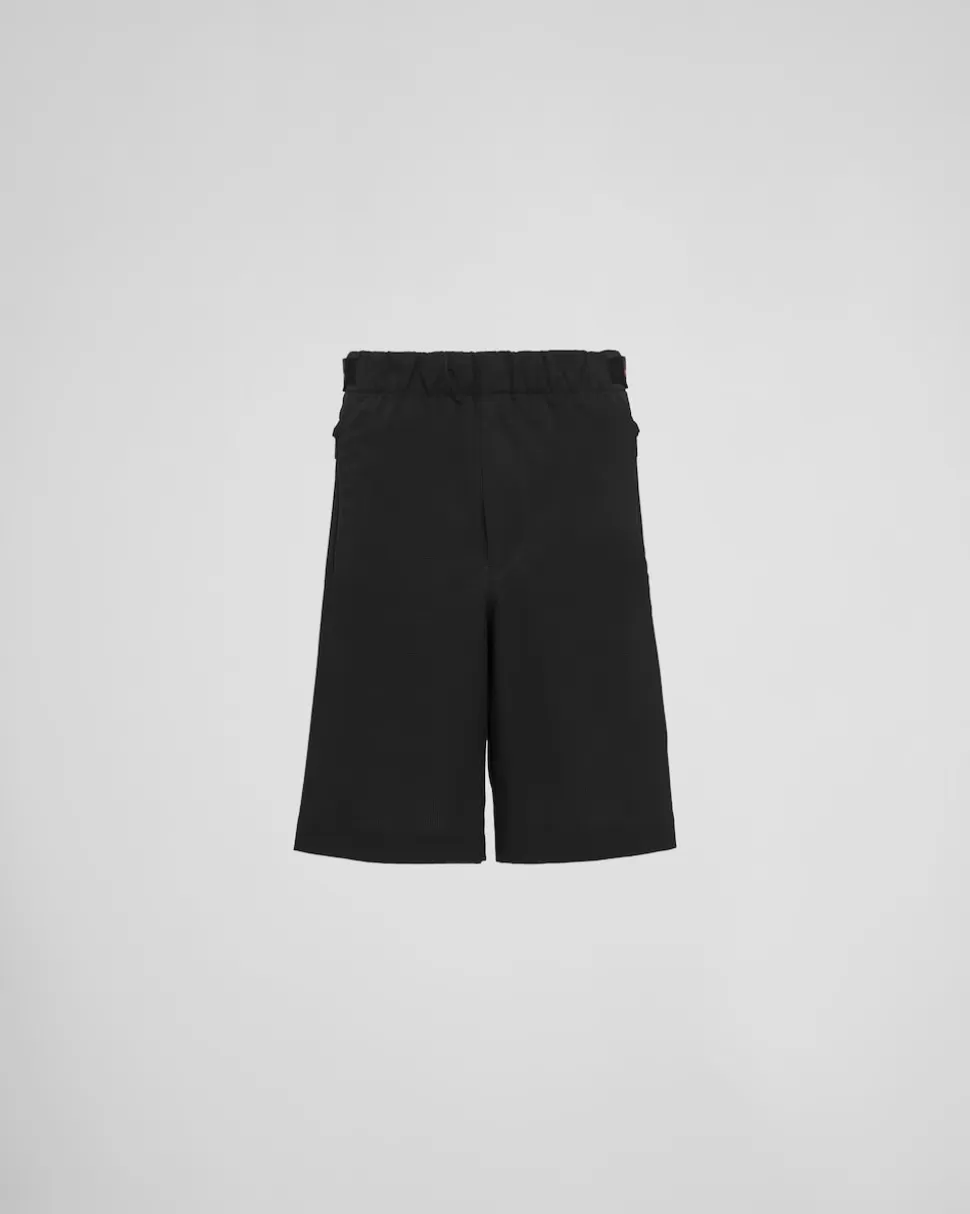 Cheap Prada Bermudas Aus Bi-stretch Light Schwarz