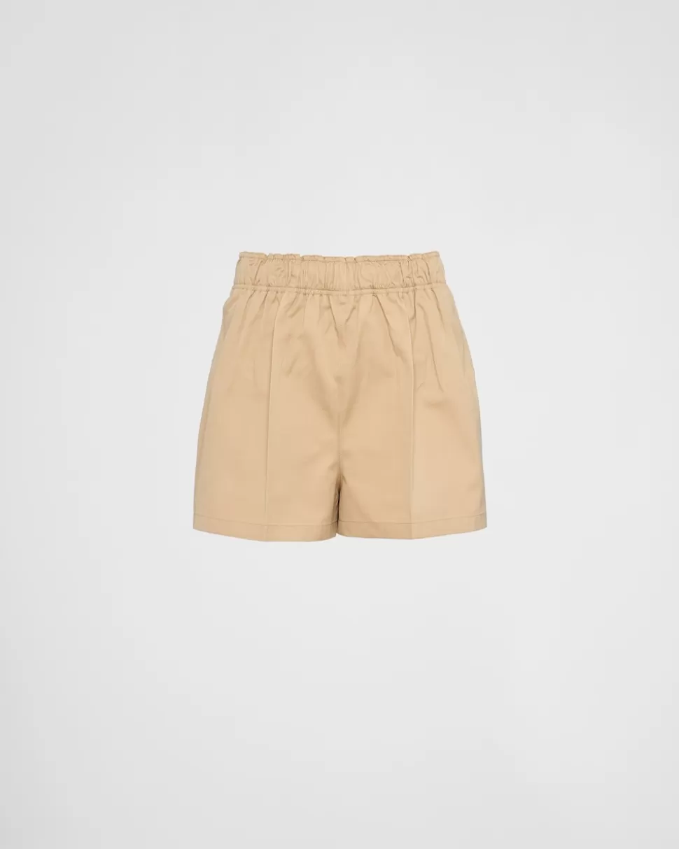 Sale Prada Bermudas Aus Popeline Kordel