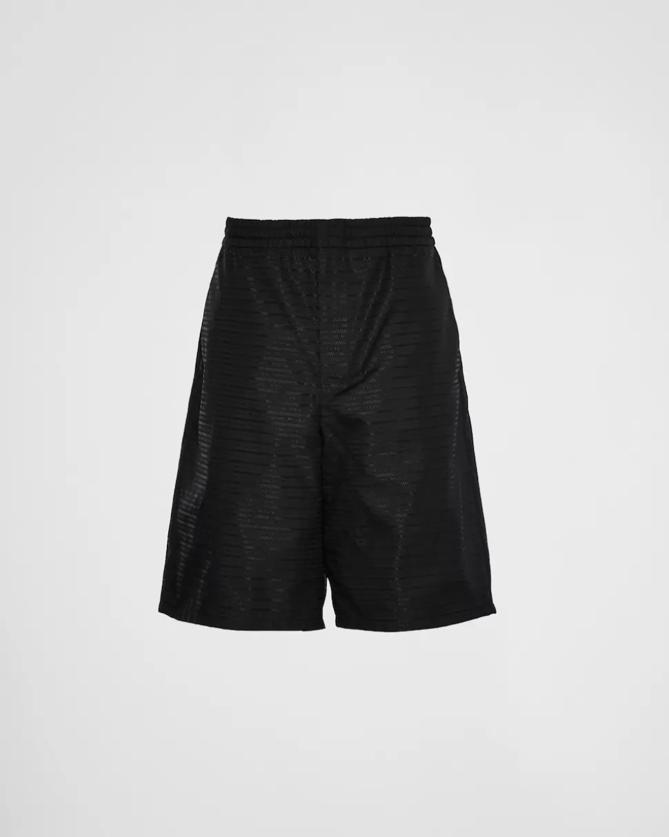 Cheap Prada Bermudas Aus Re-nylon Schwarz