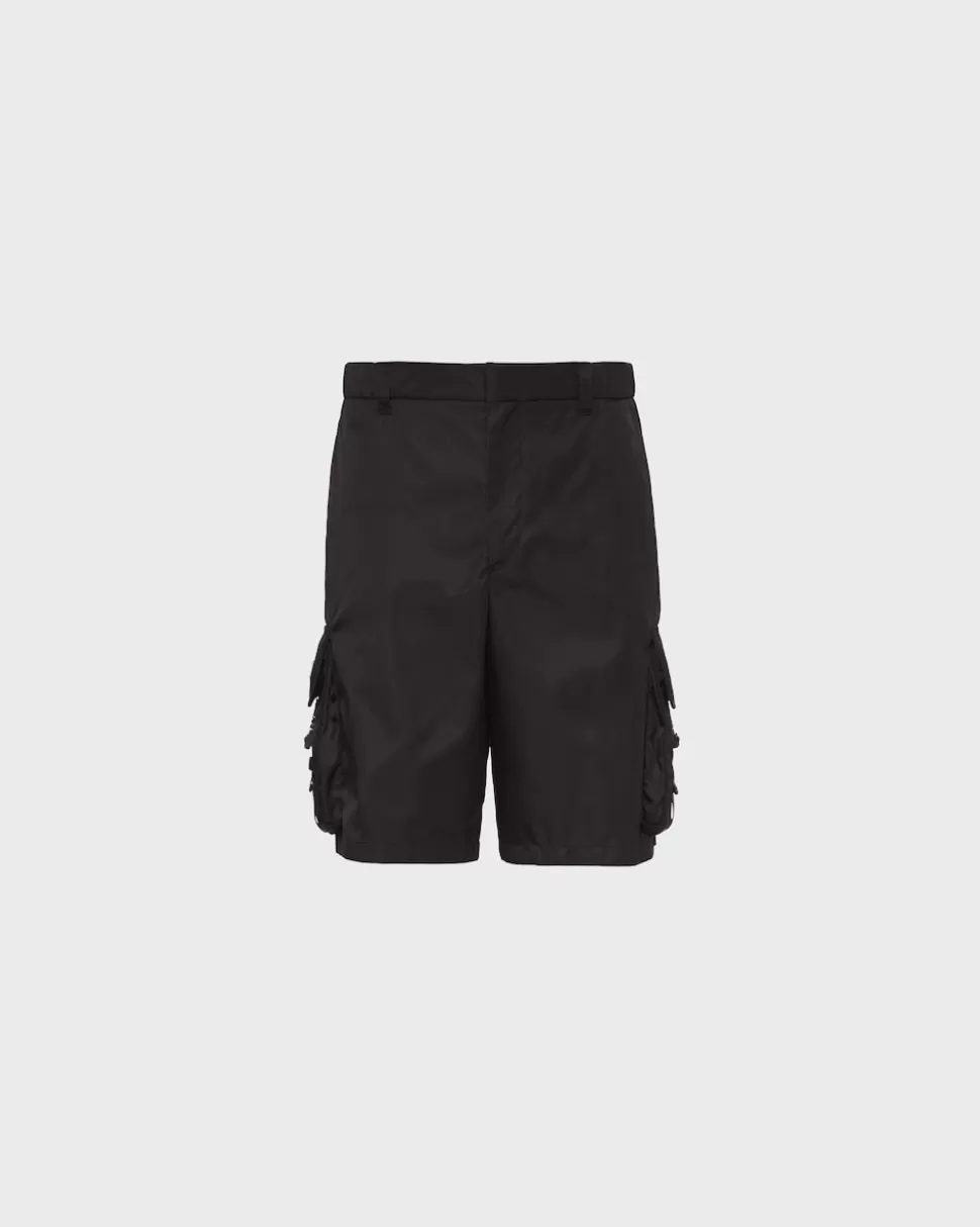 Sale Prada Bermudas Aus Re-nylon Schwarz