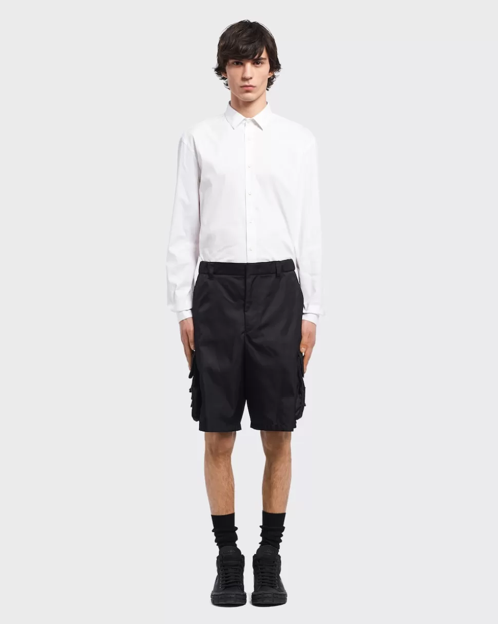 Sale Prada Bermudas Aus Re-nylon Schwarz
