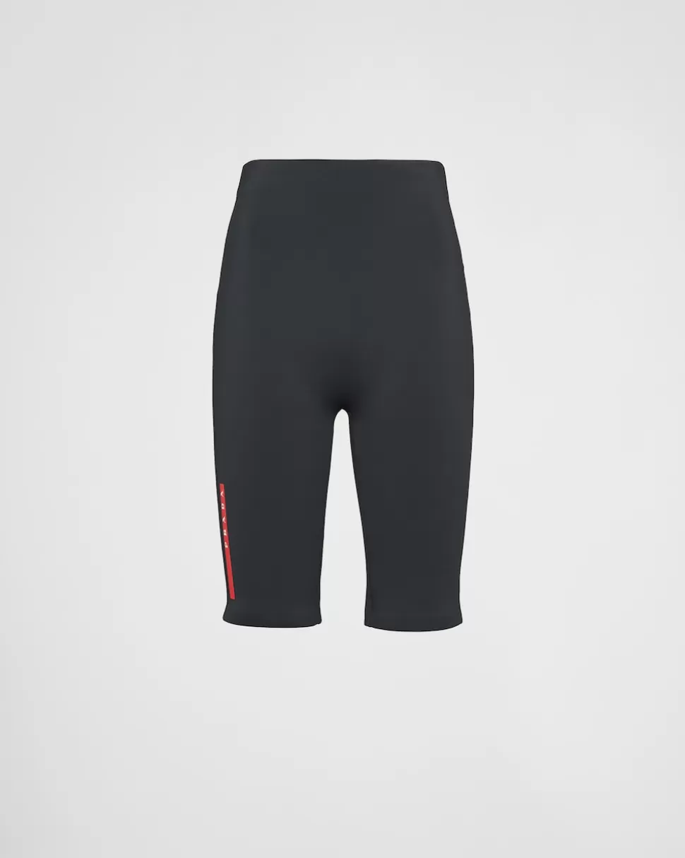 Best Sale Prada Bikershorts Aus Double Jersey Schwarz