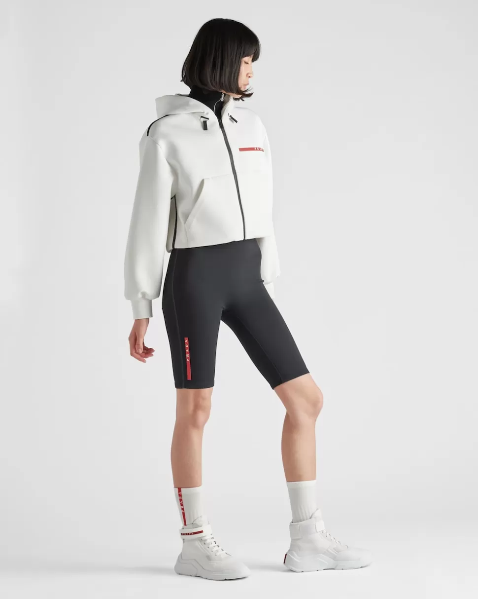 Best Sale Prada Bikershorts Aus Double Jersey Schwarz