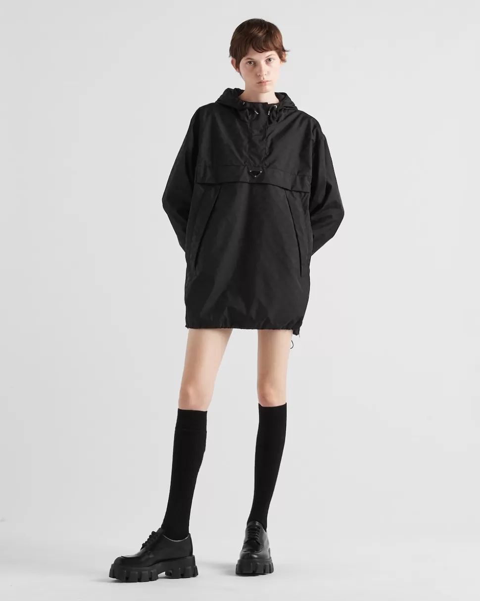 Flash Sale Prada Blousonjacke Aus Bedrucktem Nylon Schwarz