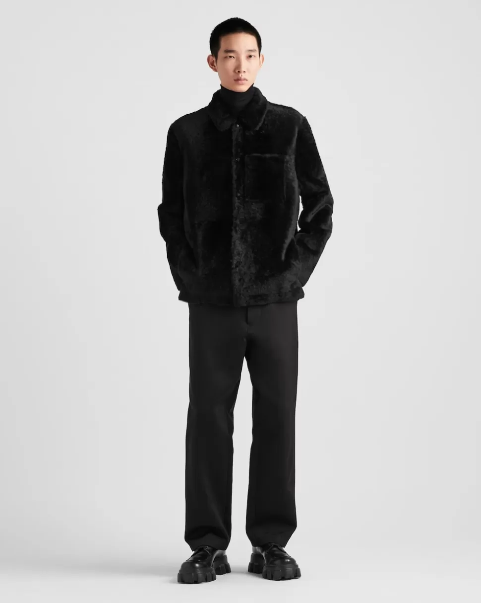 Cheap Prada Blousonjacke Aus Lammfell Schwarz