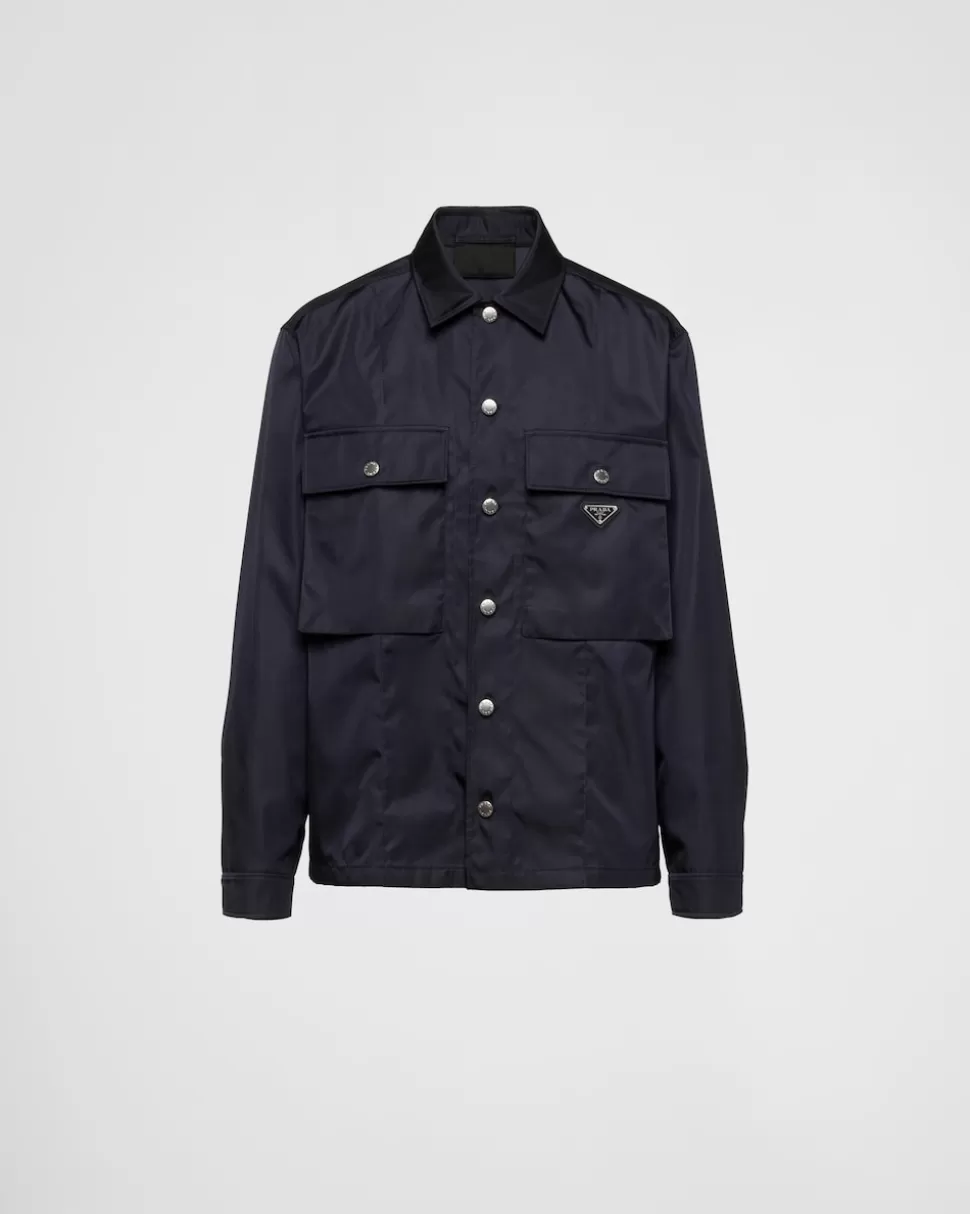 Store Prada Blousonjacke Aus Re-nylon Blau