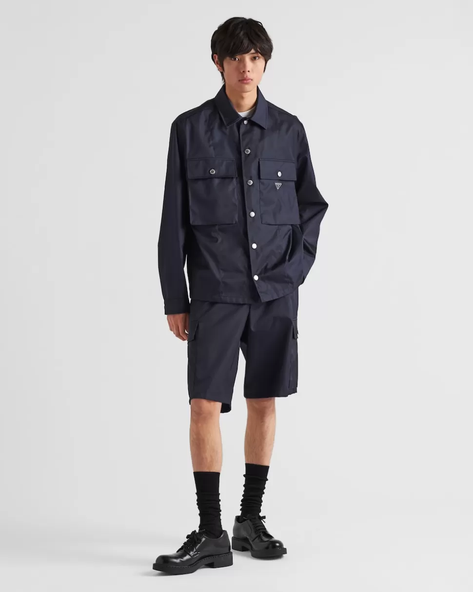 Store Prada Blousonjacke Aus Re-nylon Blau