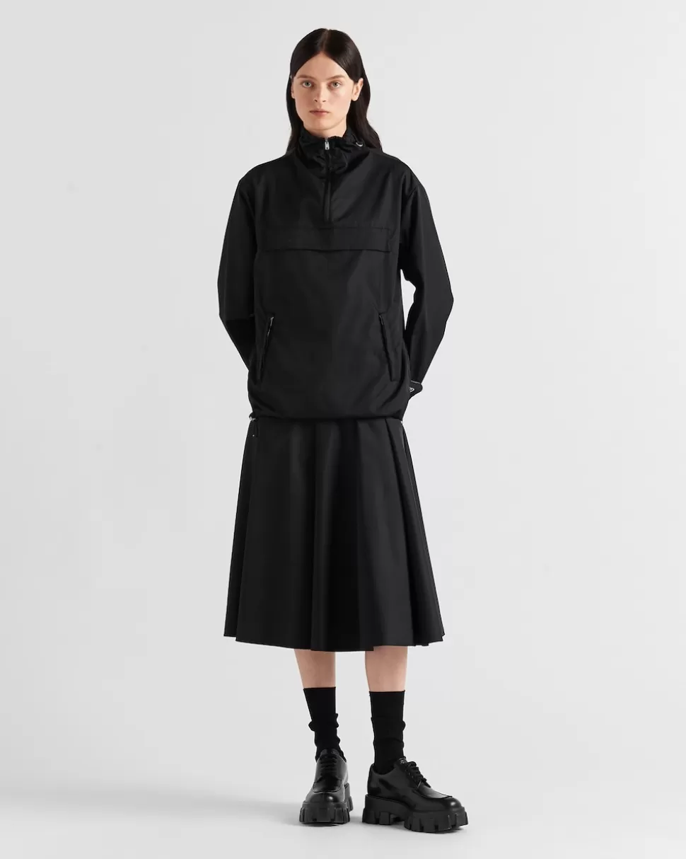 New Prada Blousonjacke Aus Re-nylon Schwarz