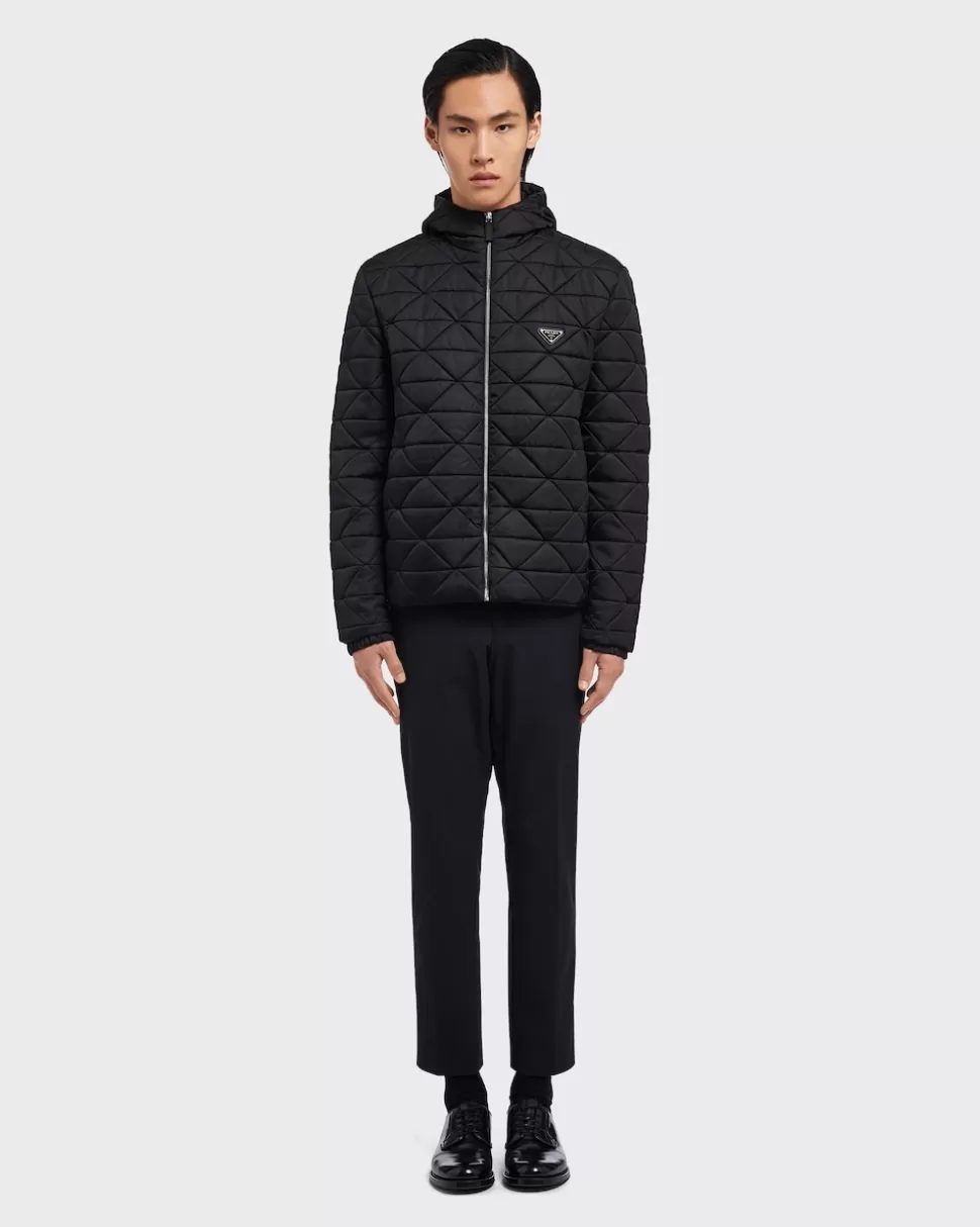 Shop Prada Blousonjacke Aus Re-nylon Schwarz
