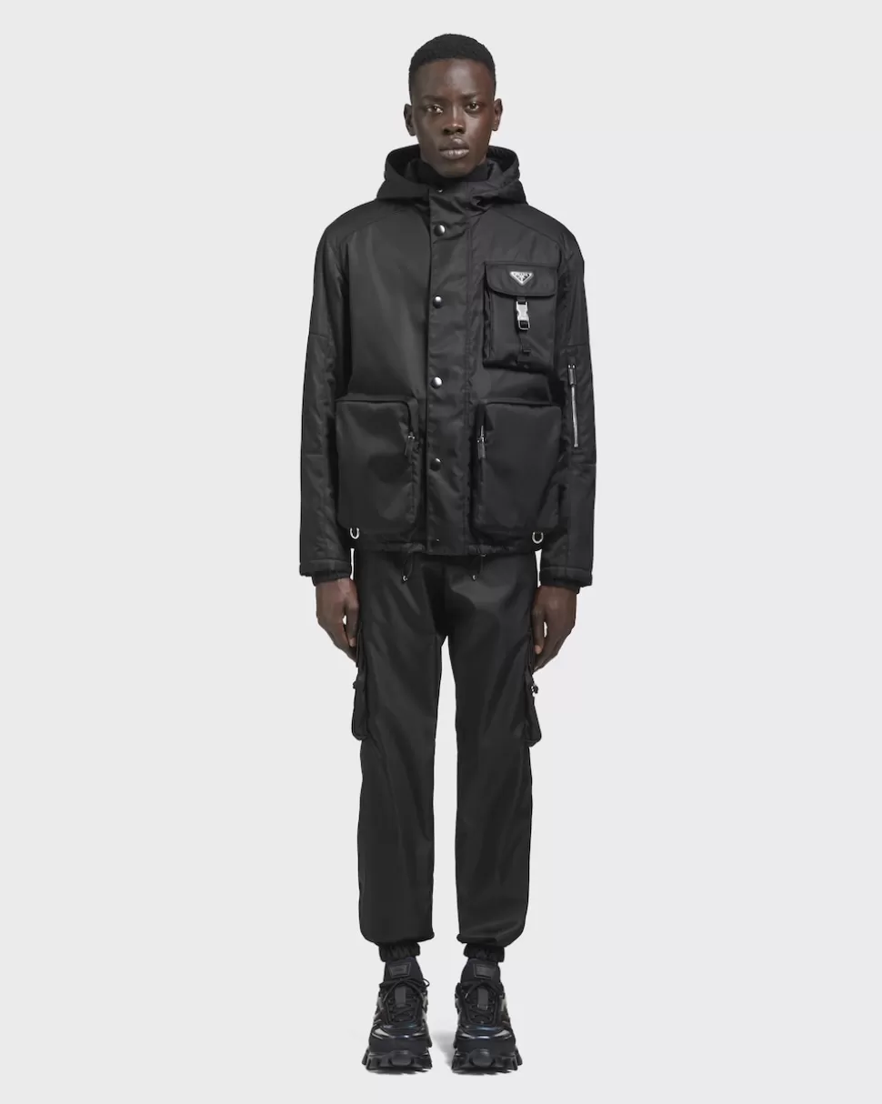 Store Prada Blousonjacke Aus Re-nylon Schwarz