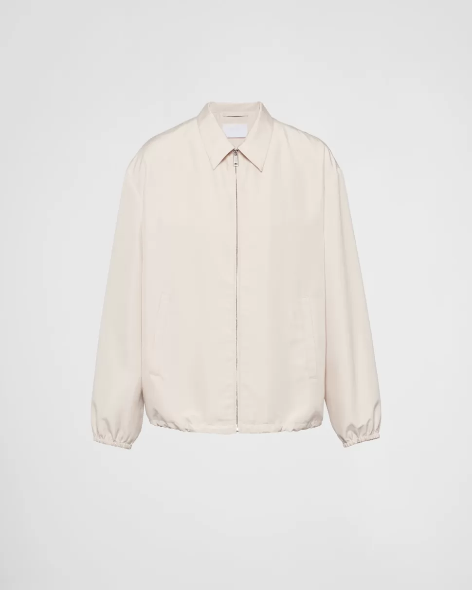 Store Prada Blousonjacke Aus Seide Sandbeige