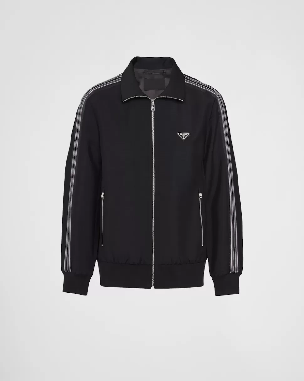 New Prada Blousonjacke Aus Wolle Und Mohair Schwarz