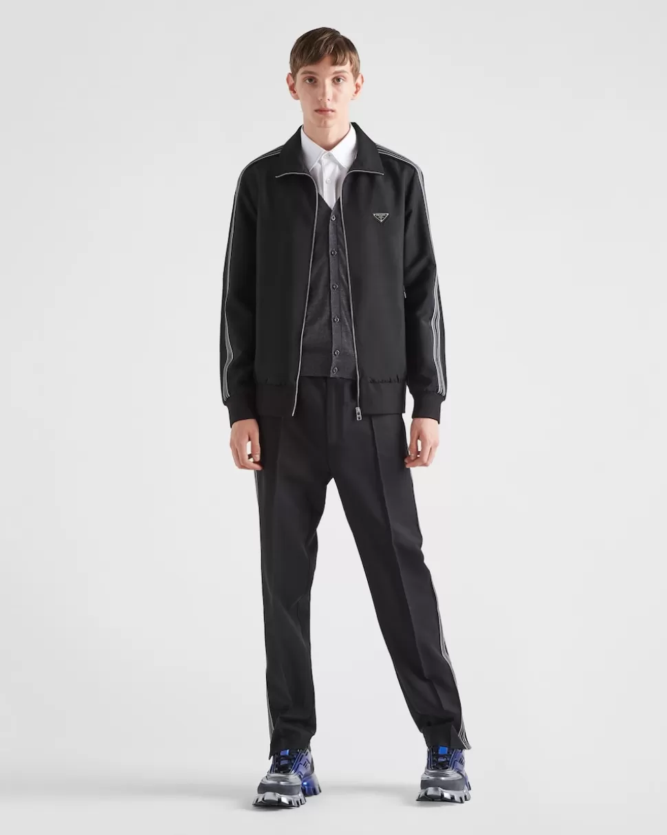 New Prada Blousonjacke Aus Wolle Und Mohair Schwarz