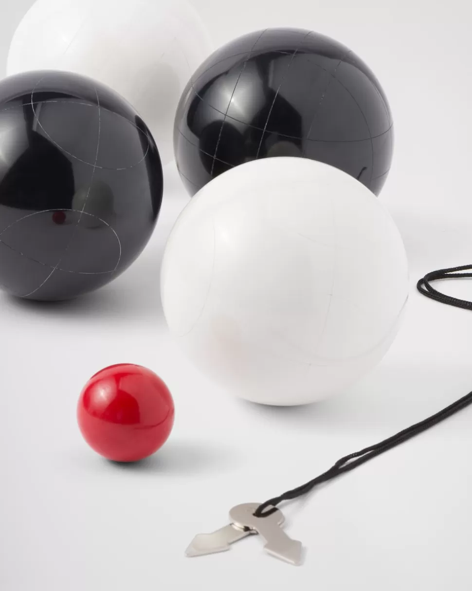 Store Prada Boccia-set Aus Kunstharz Schwarz