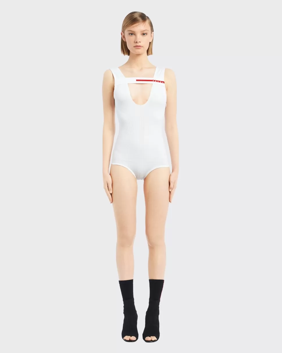Cheap Prada Body Aus Polyester Weiss/Weiss