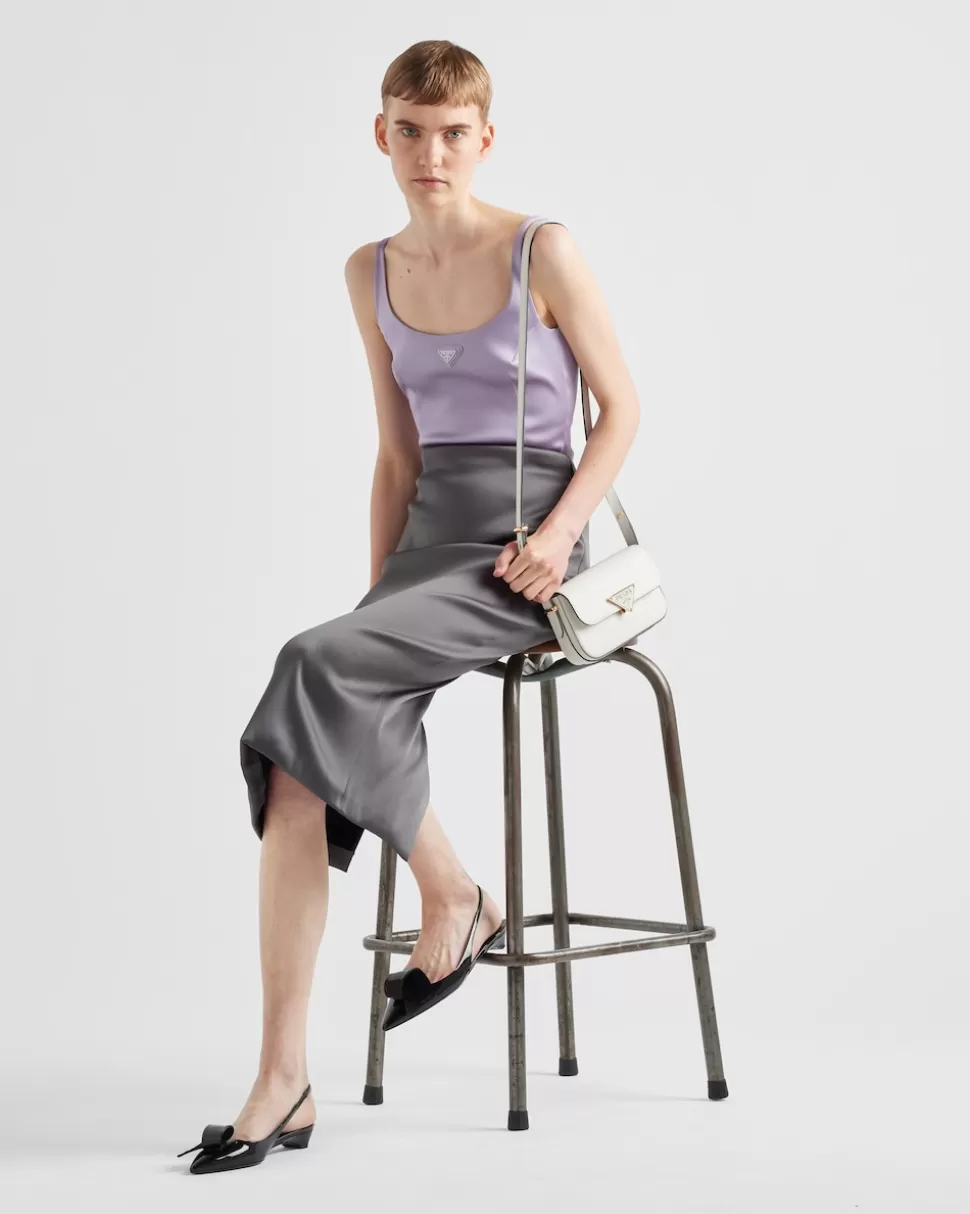 Discount Prada Body Aus Stretch-satin Glyzinienblau