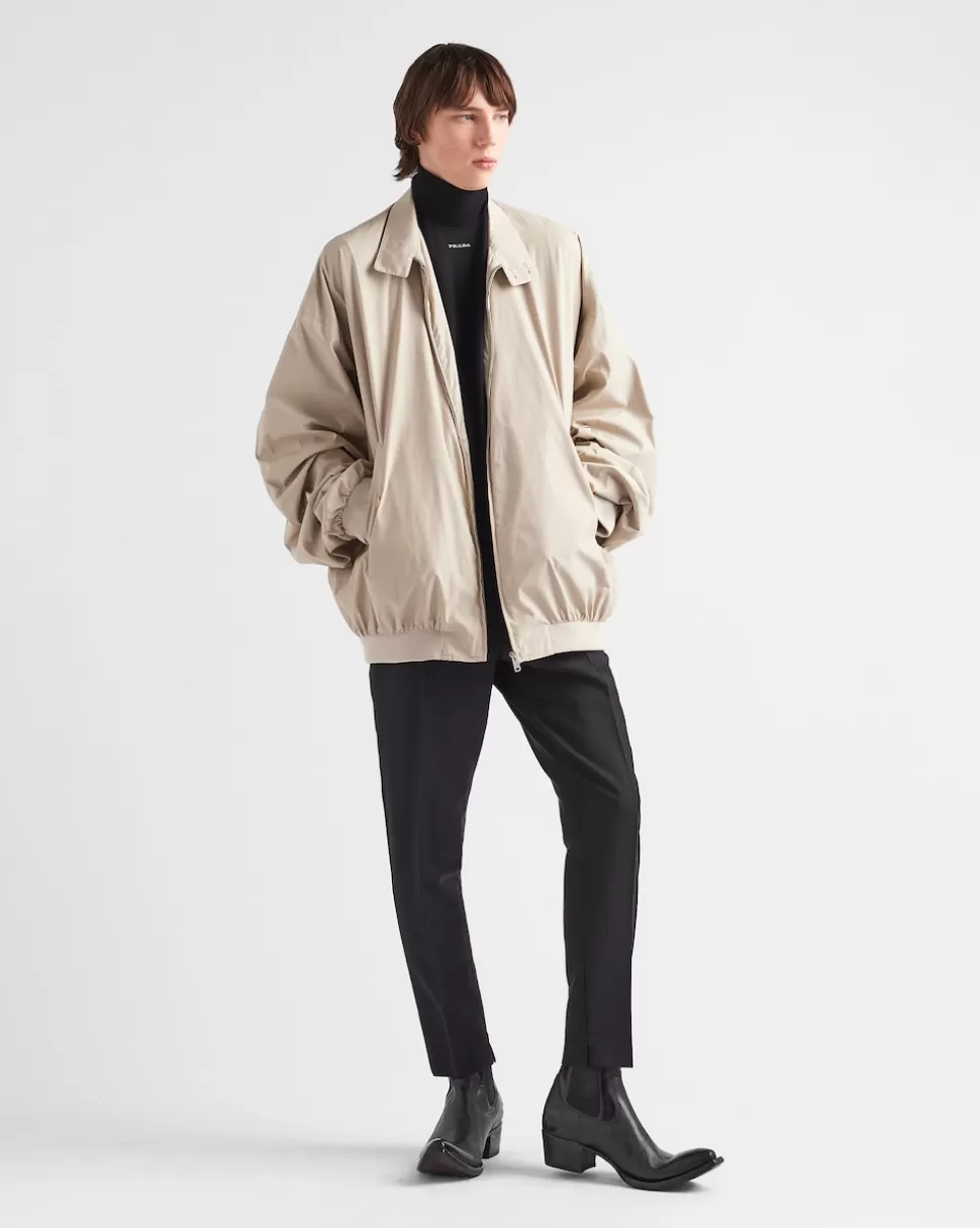 Online Prada Bomberjacke Aus Baumwollmischung Kalkstein