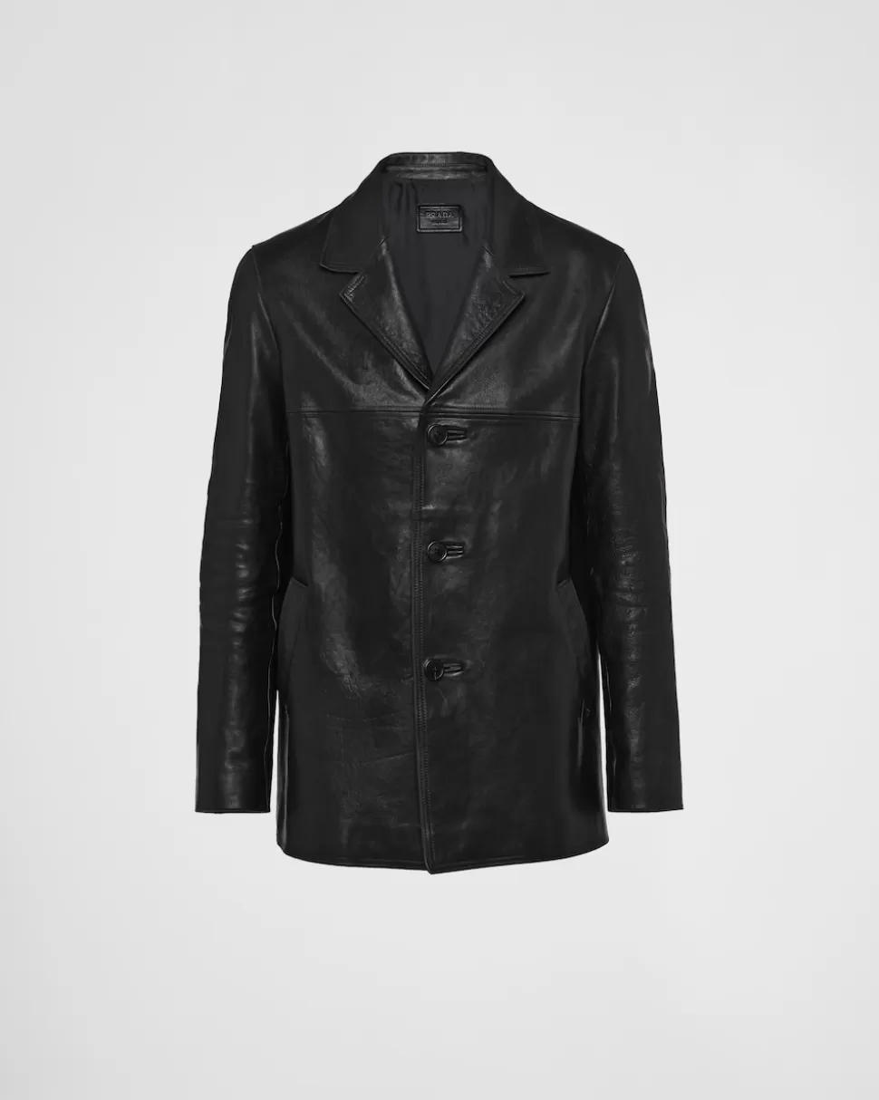 Cheap Prada Caban Aus Leder Schwarz