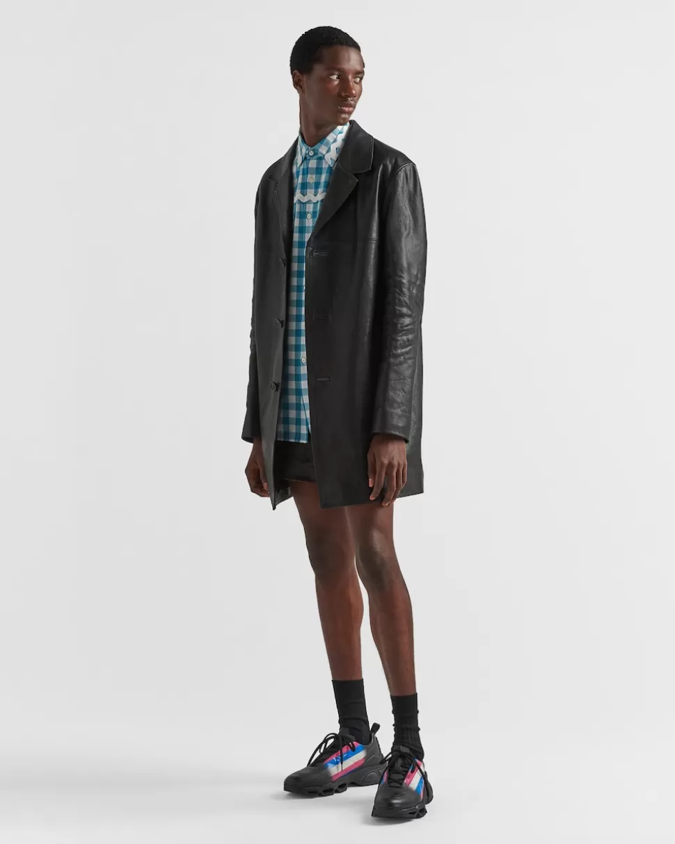 Cheap Prada Caban Aus Leder Schwarz