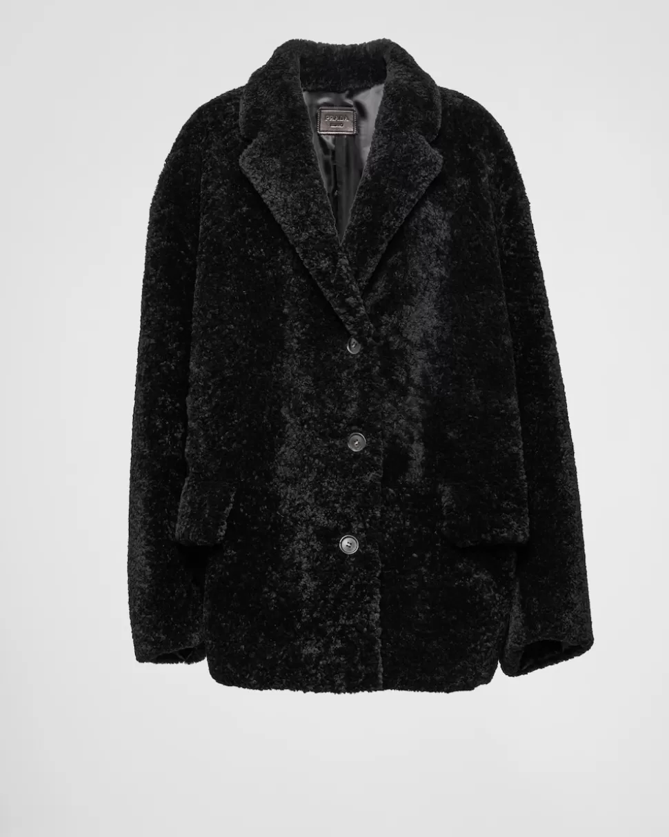 Hot Prada Cabanjacke Aus Lammfell Schwarz