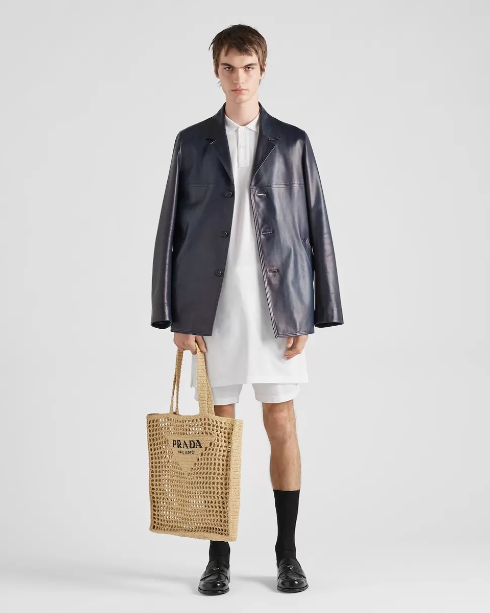 Hot Prada Cabanjacke Aus Nappa-leder Ostseeblau