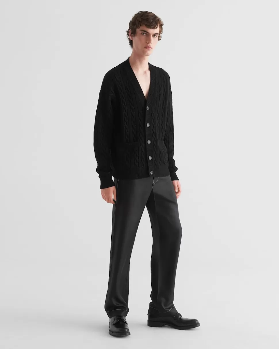 Best Prada Cardigan Aus Wolle Und Kaschmir Schwarz