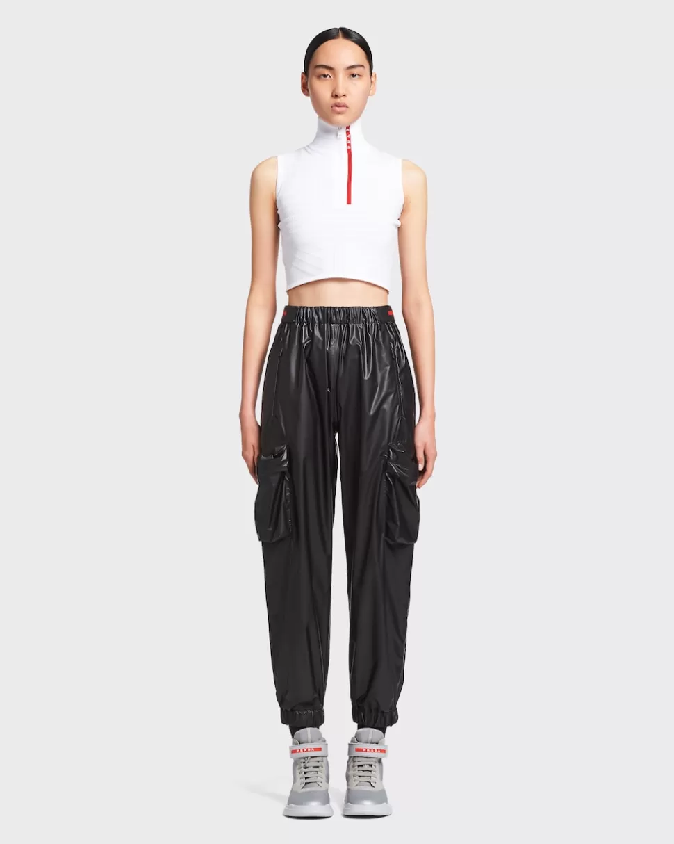 Cheap Prada Cargohose Aus Light Re-nylon Schwarz
