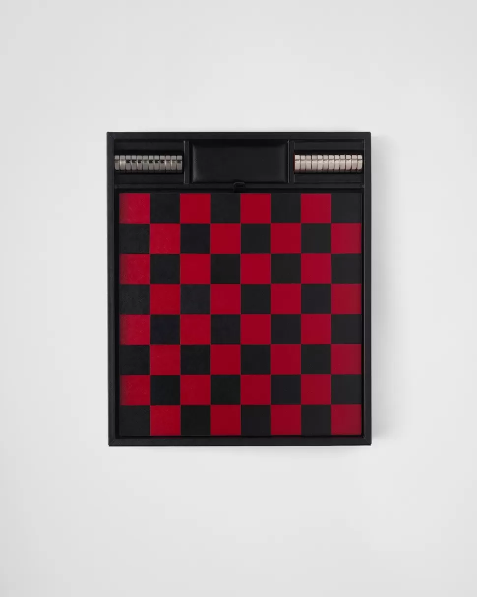 Outlet Prada Dame-set Aus Saffiano Leder Schwarz