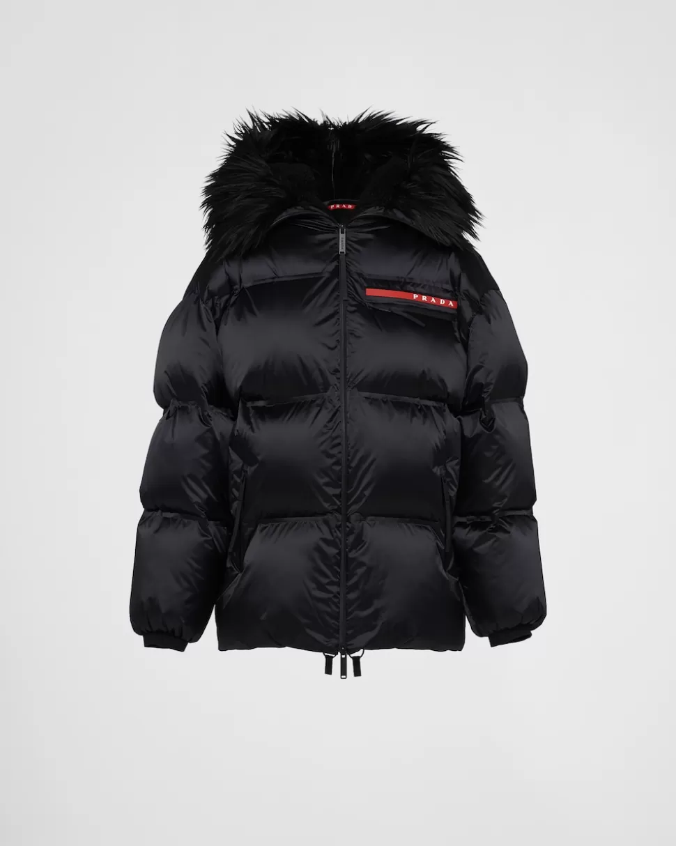 New Prada Daunenjacke Aus Technischem Re-nylon Schwarz