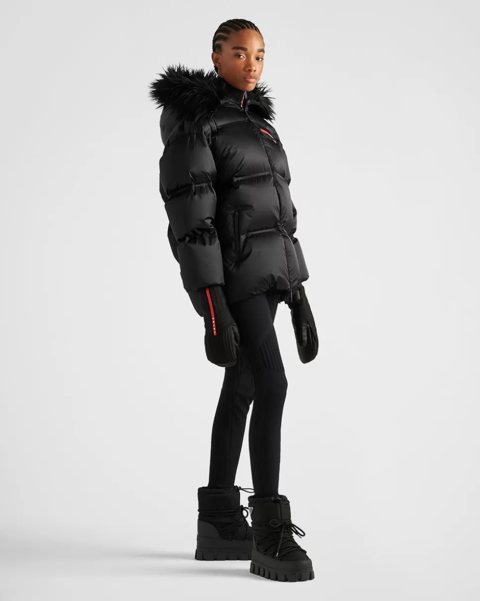 New Prada Daunenjacke Aus Technischem Re-nylon Schwarz