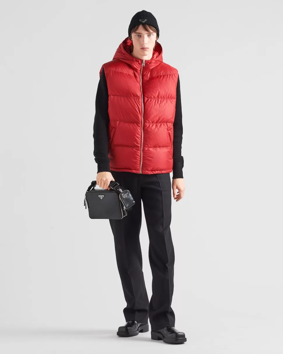 Discount Prada Daunenweste Aus Re-nylon Rot