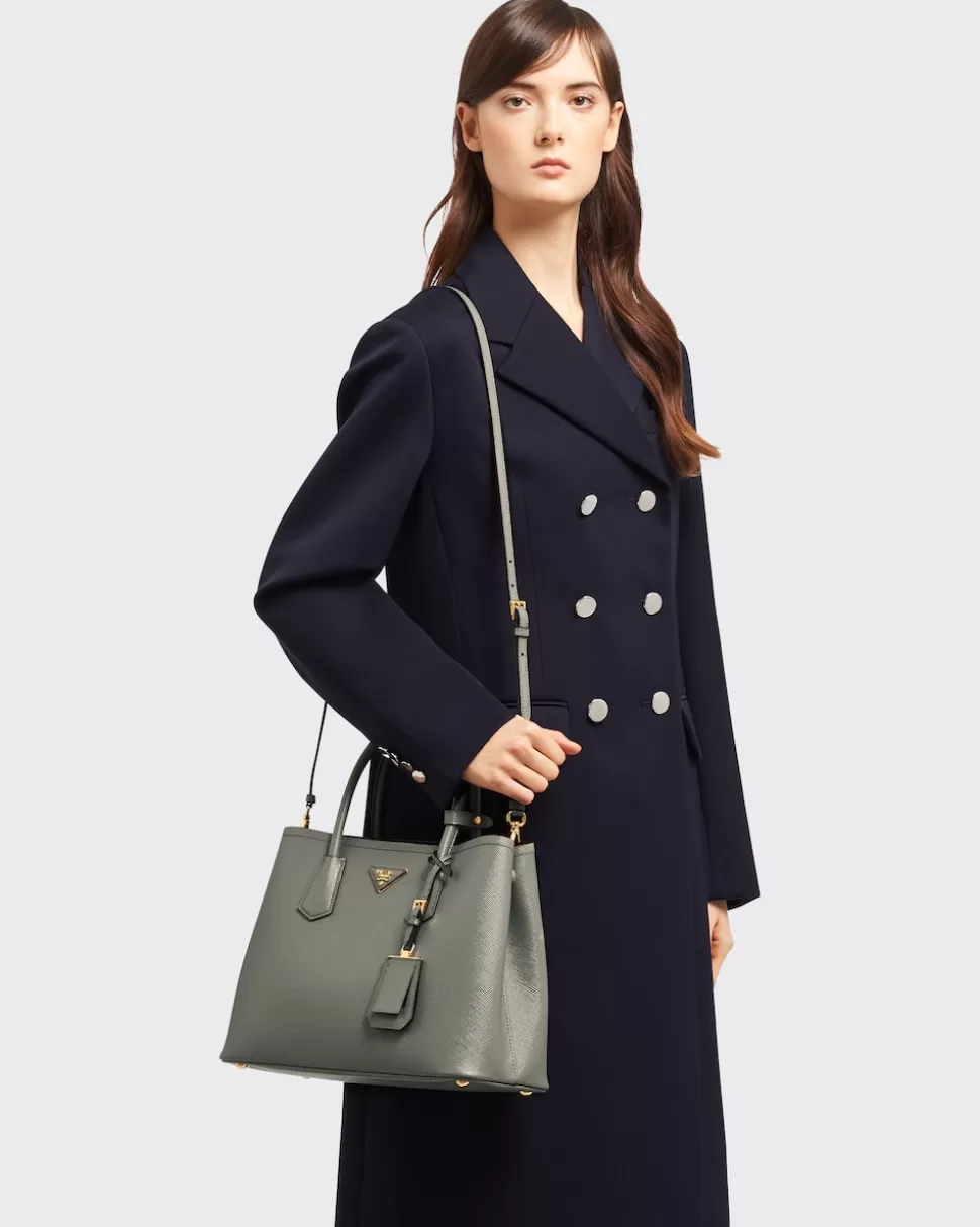 Cheap Prada Doppeltasche Schiefer/Schwarz