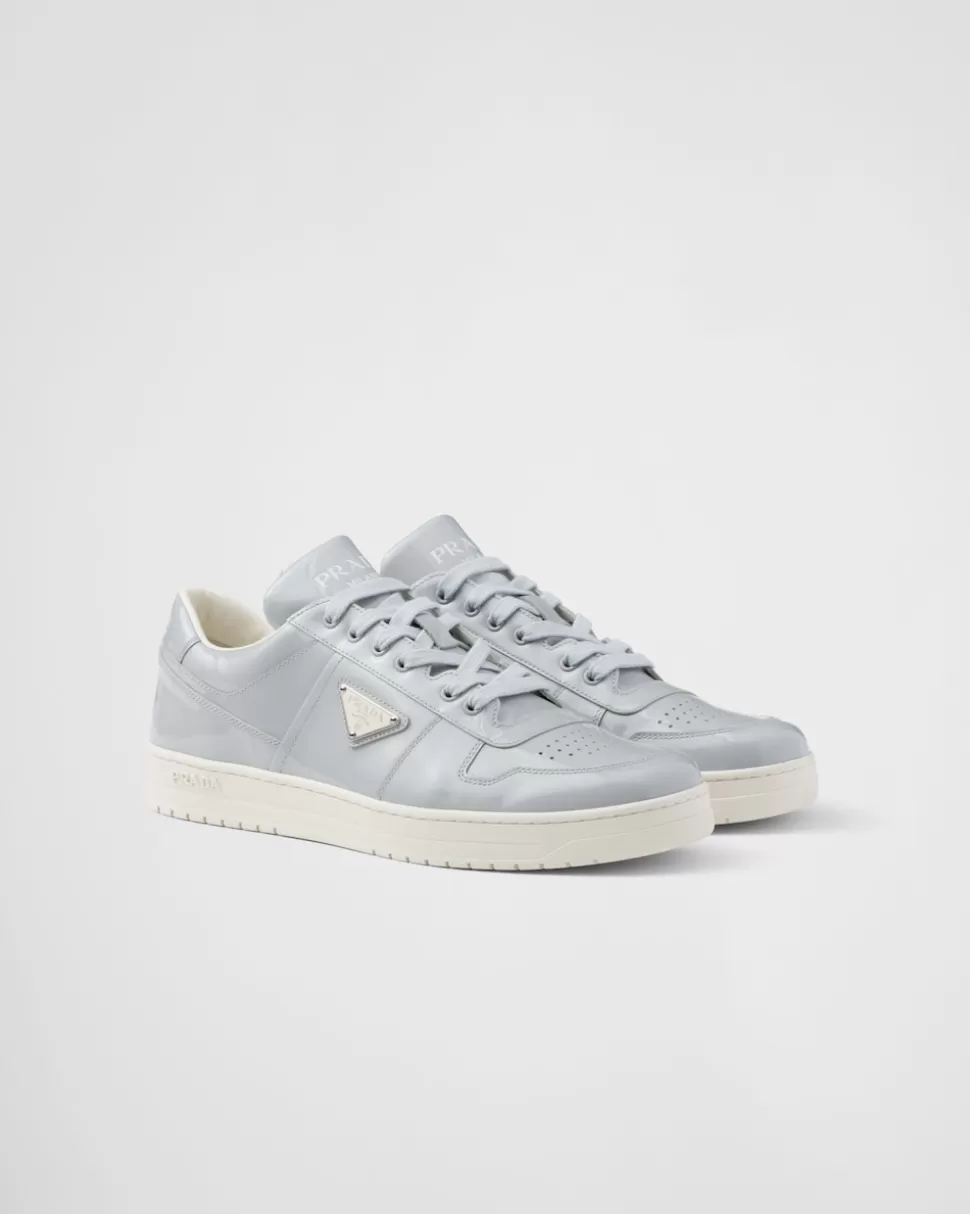 Cheap Prada Downtown Sneaker Aus Lackleder Schwarz