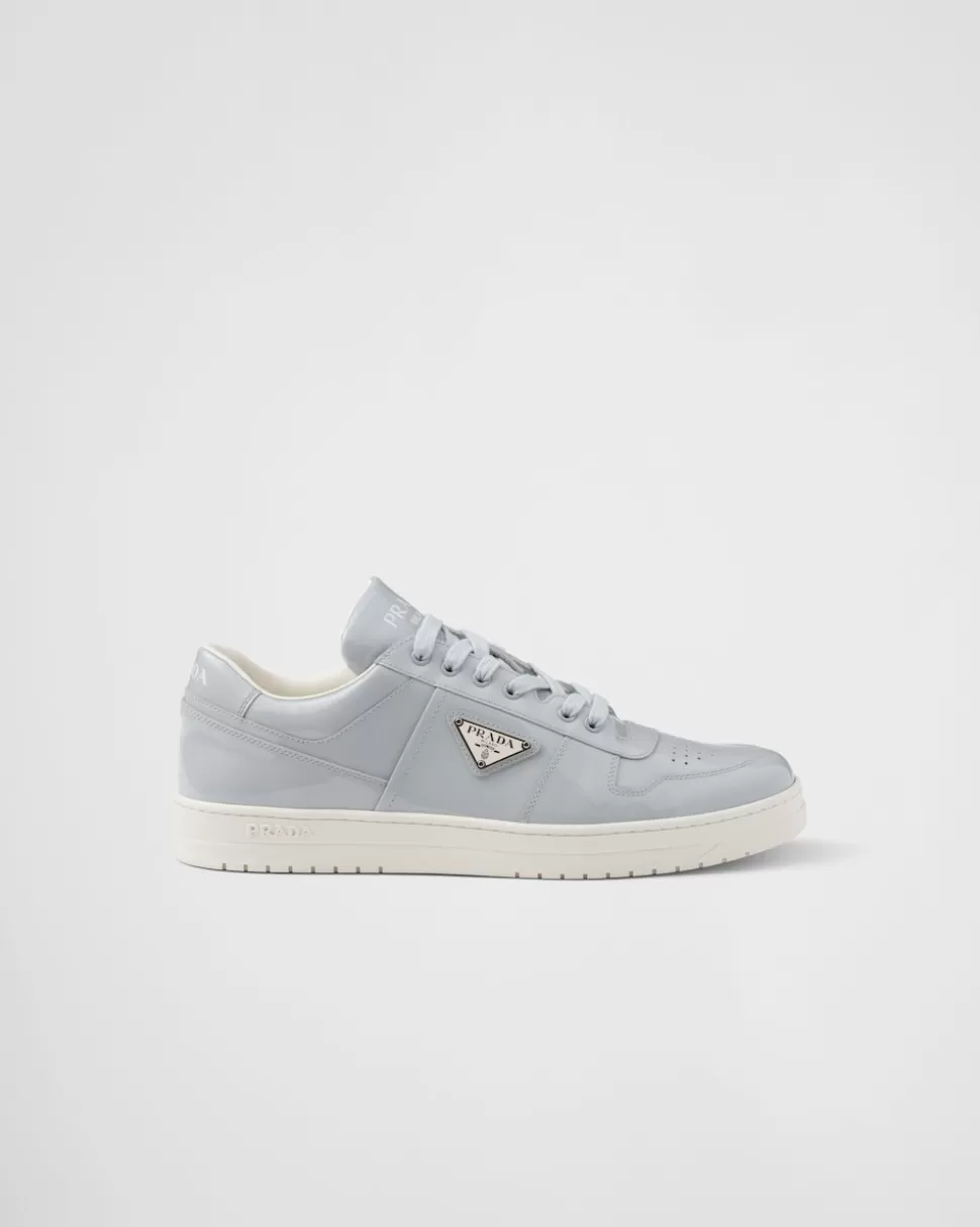 Cheap Prada Downtown Sneaker Aus Lackleder Schwarz