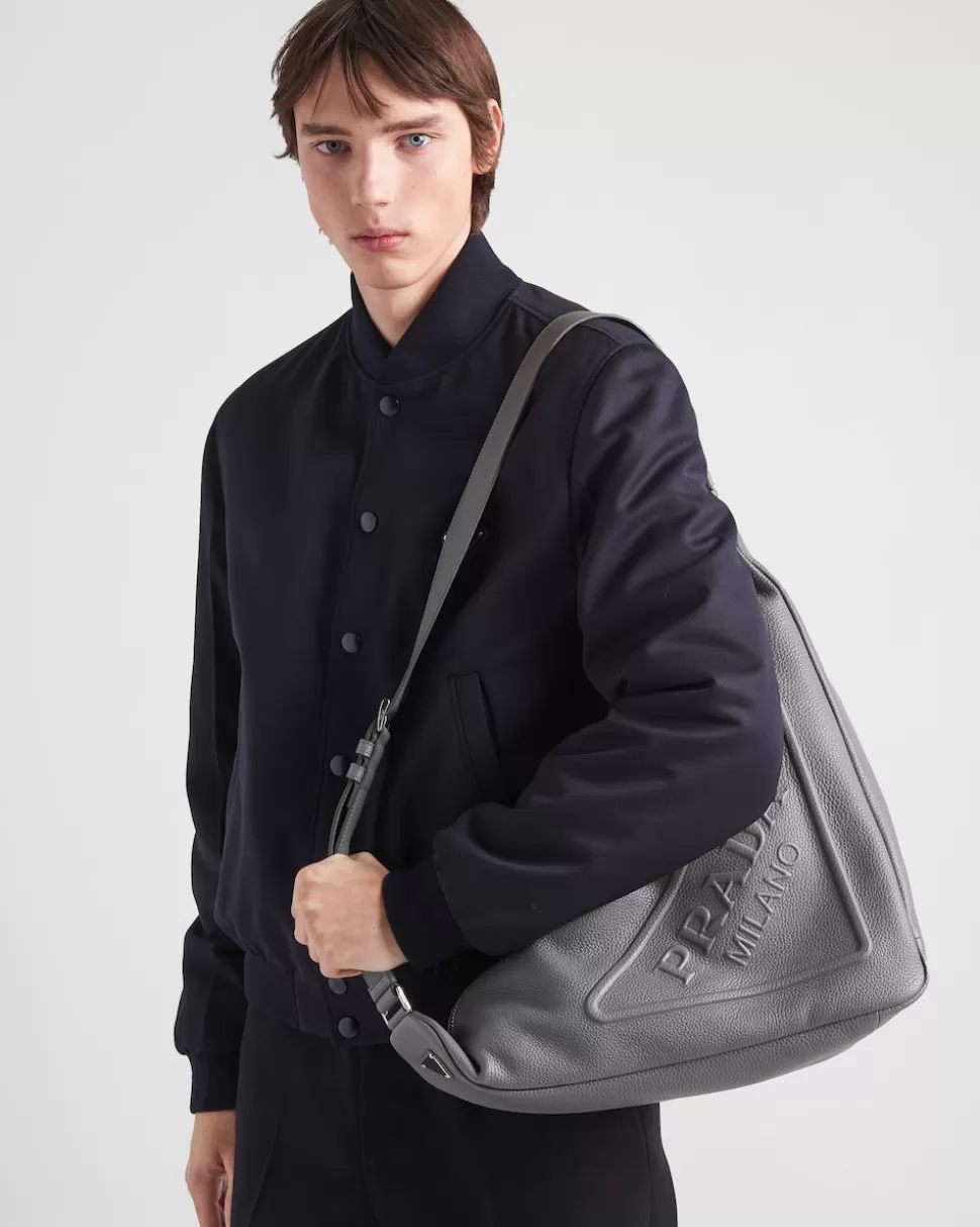 Hot Prada Dreieckige Tasche Aus Leder Schwarz