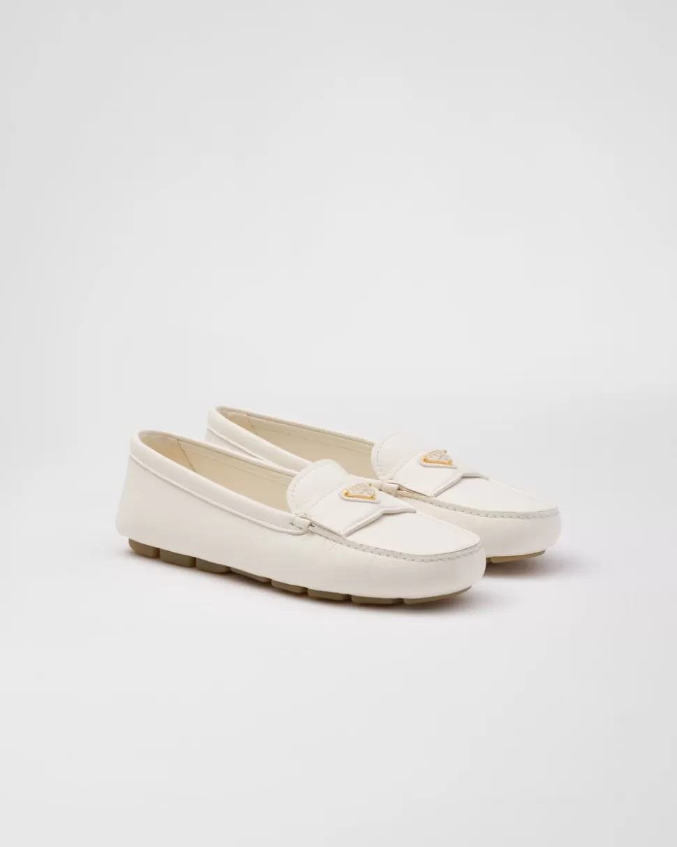 Cheap Prada Driving-schuhe Aus Leder Natur