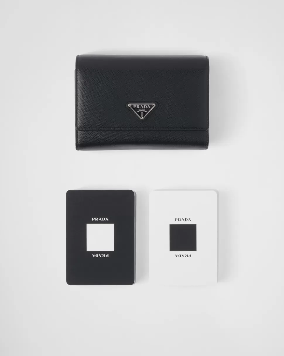 Sale Prada Etui Aus Saffiano Mit Spielkarten Schwarz