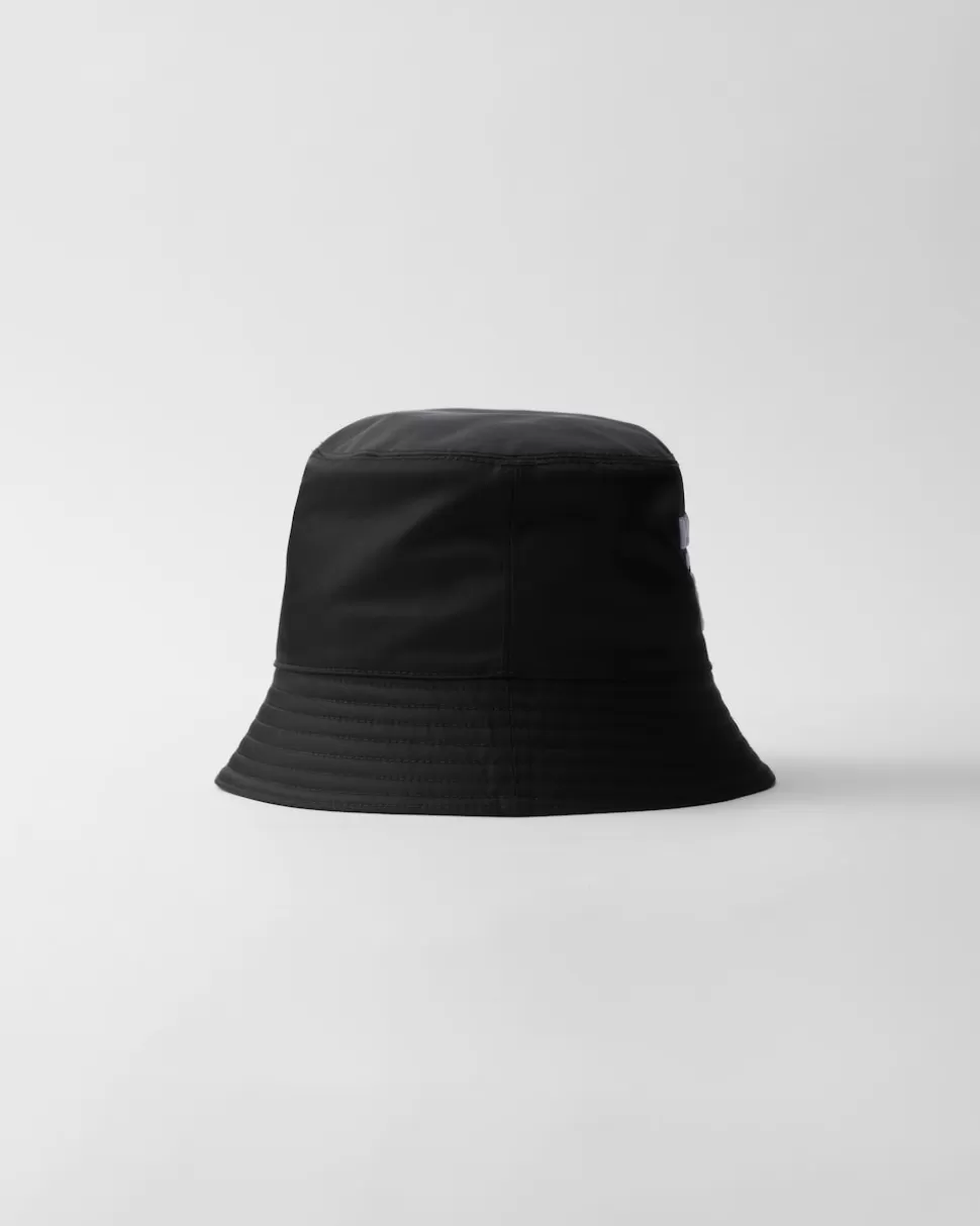 Fashion Prada Fischerhut Aus Re-nylon Schwarz/Weiss