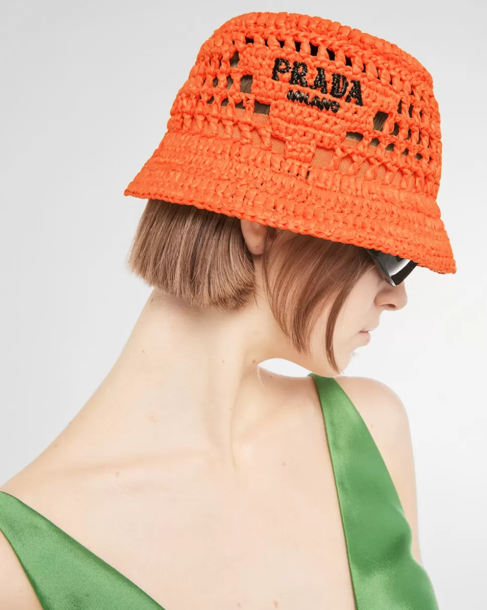 Fashion Prada Fischerhut Aus Webstoff Schwarz