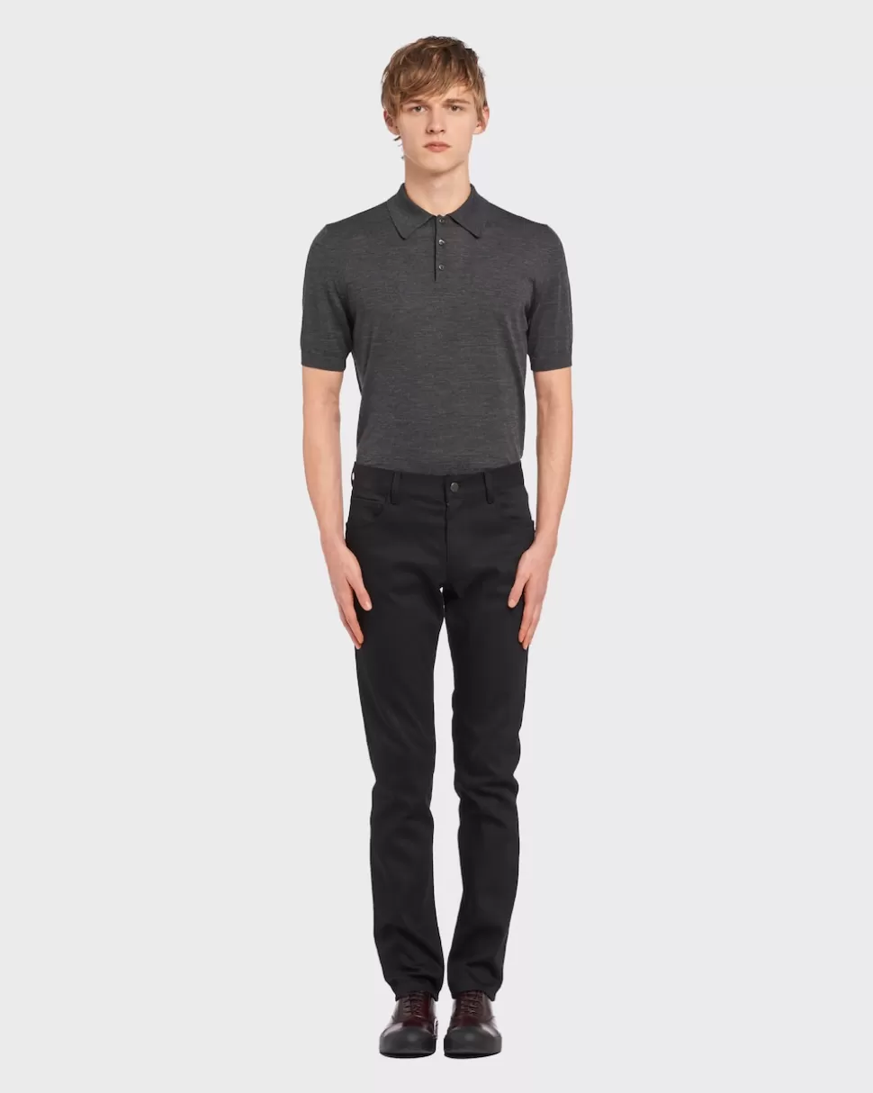 Discount Prada Five-pocket-hose Aus Stretch Denim Blau