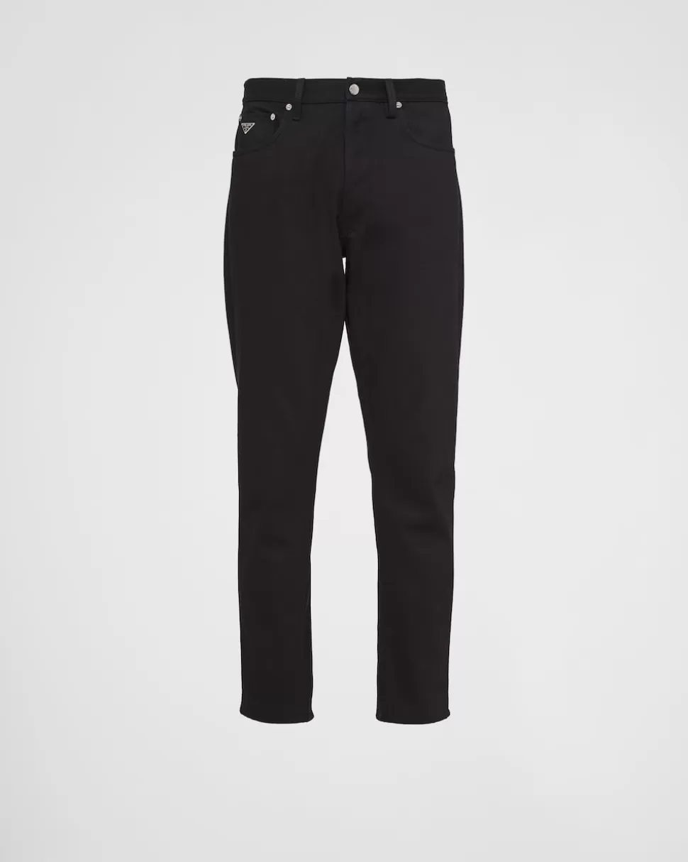 Online Prada Five-pocket-jeans Aus Bull Denim Schwarz