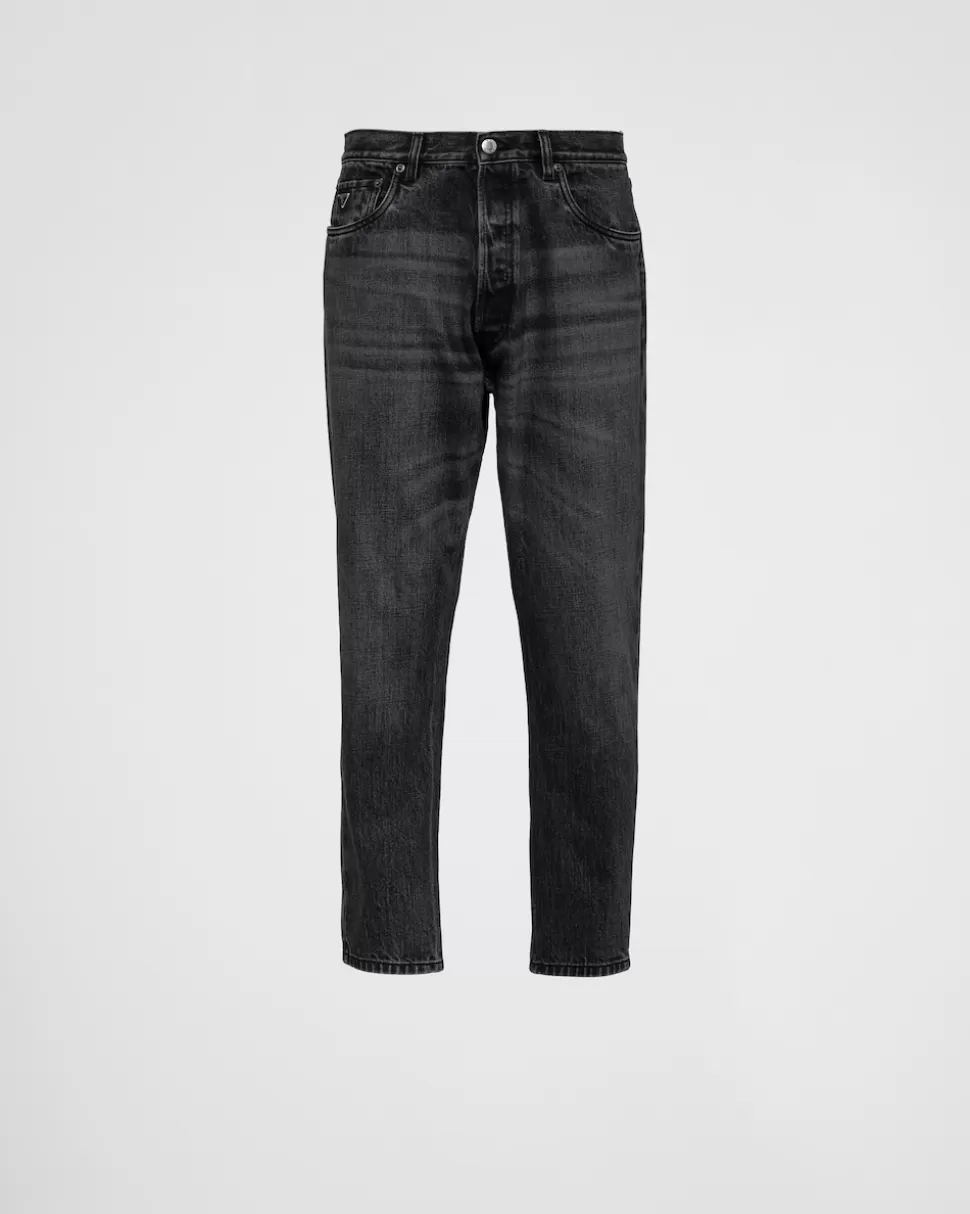 Online Prada Five-pocket-jeans Aus Denim Schwarz