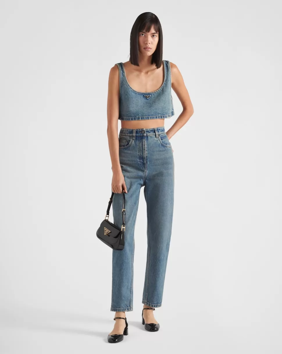 Hot Prada Five-pocket-jeans Aus Denim MITTELBLAU