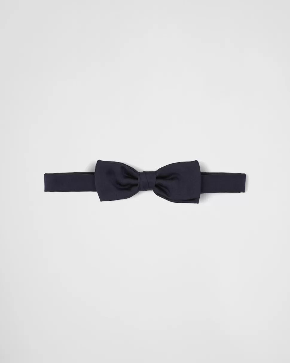 Clearance Prada Fliege Aus Satin Schwarz