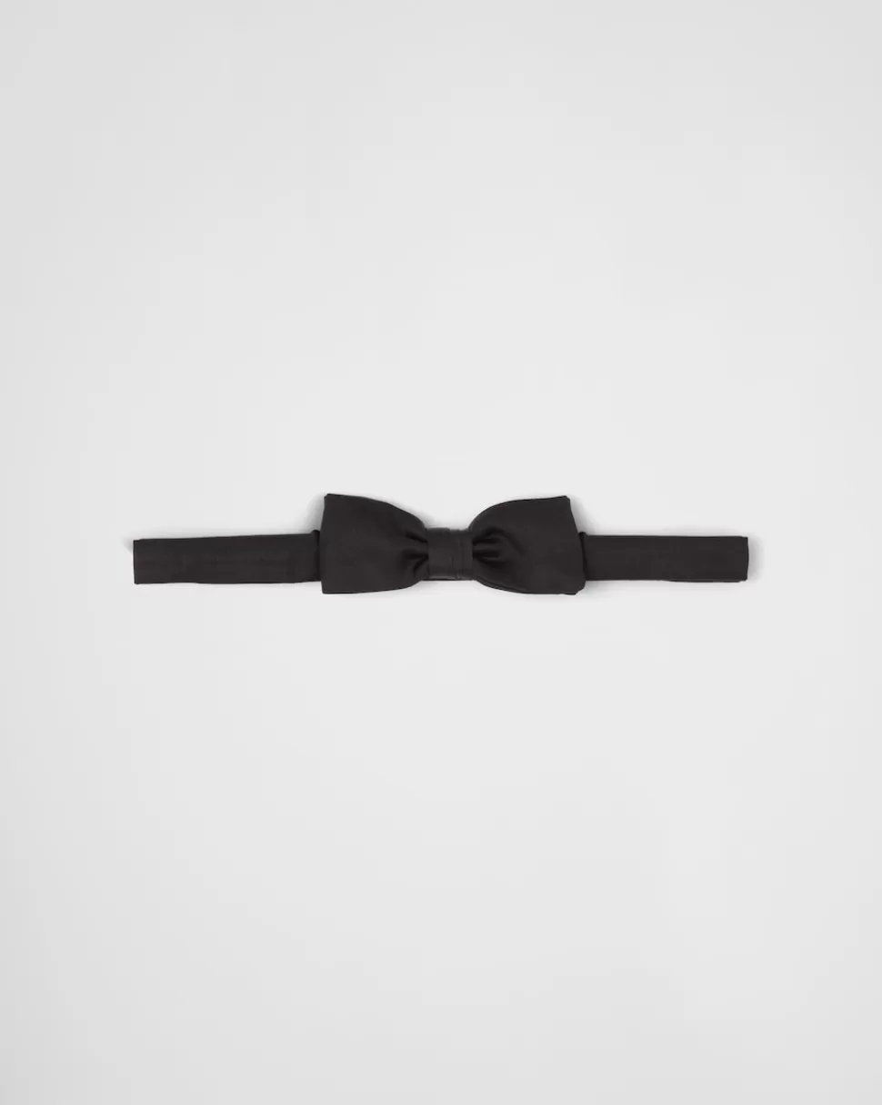 Clearance Prada Fliege Aus Satin Schwarz