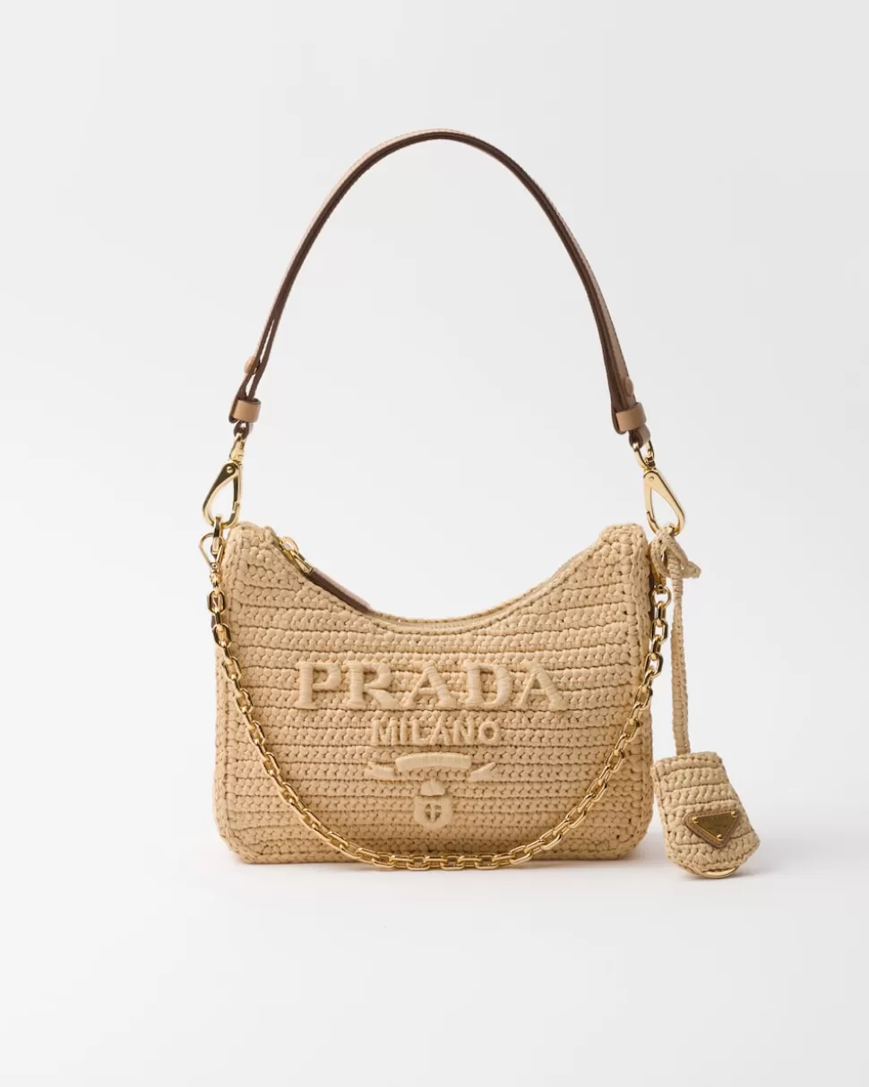 Sale Prada Gehäkelte Re-edition Mini Bag Schwarz