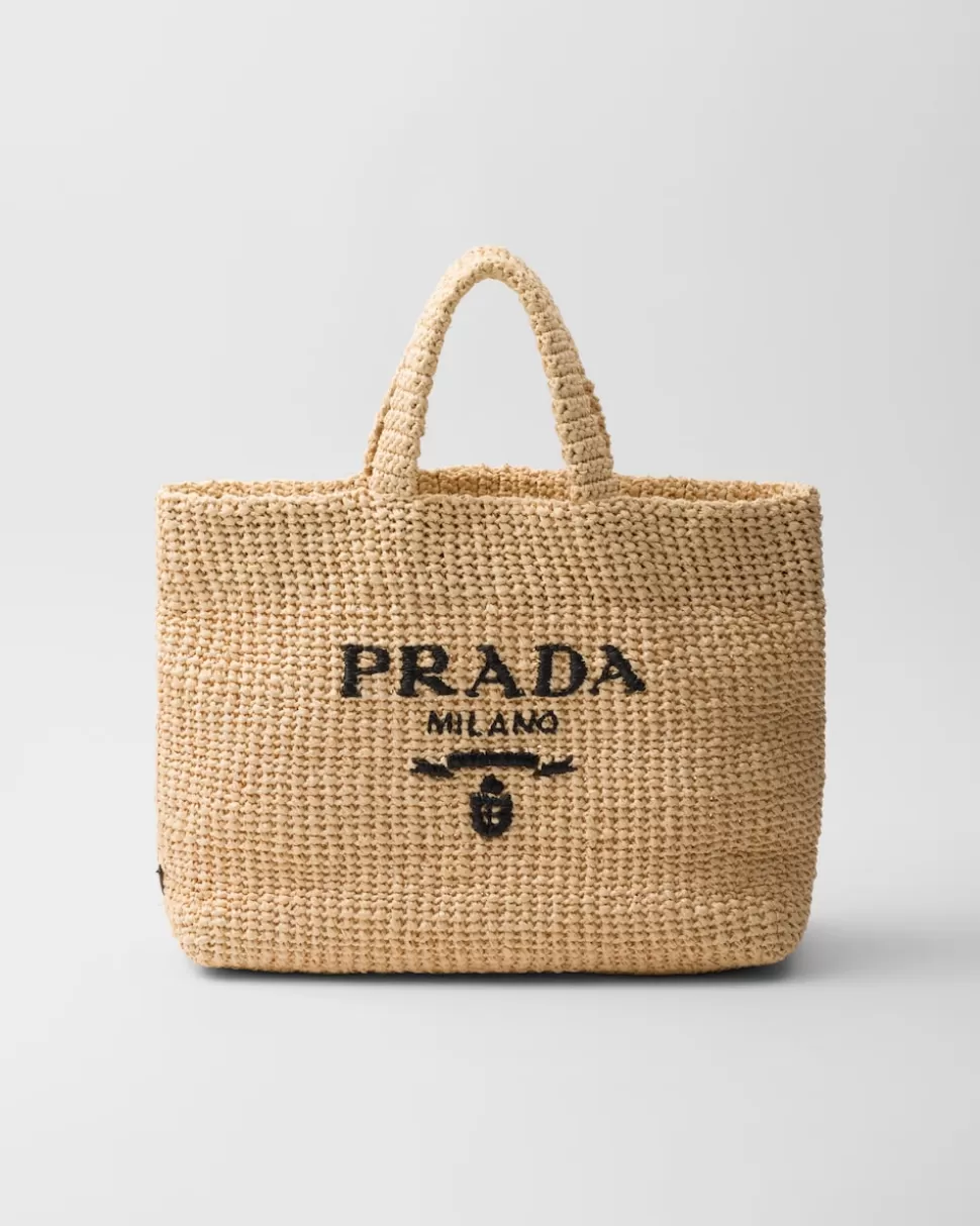 Shop Prada Gehäkelte Tote Bag Natur